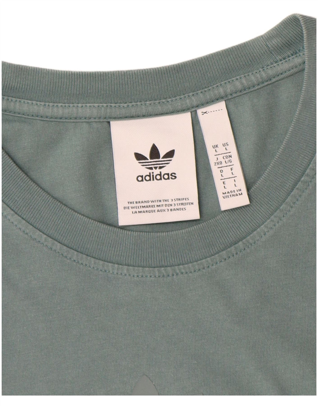 Adidas Herren T-Shirt Top Large Blau Baumwolle