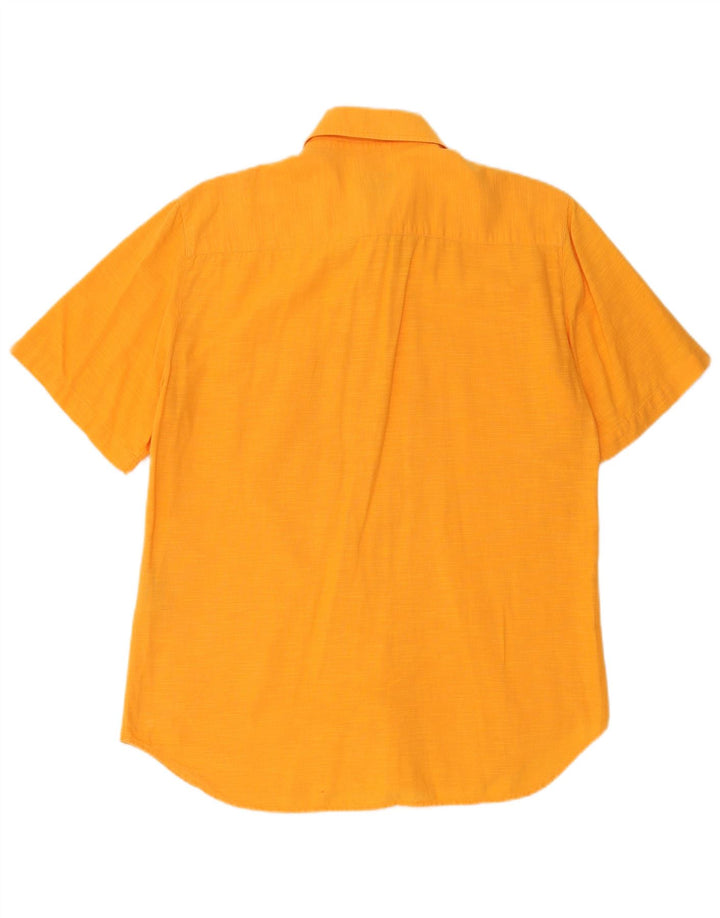 Carrera Herren-Kurzarmhemd, groß, orange gefleckte Baumwolle