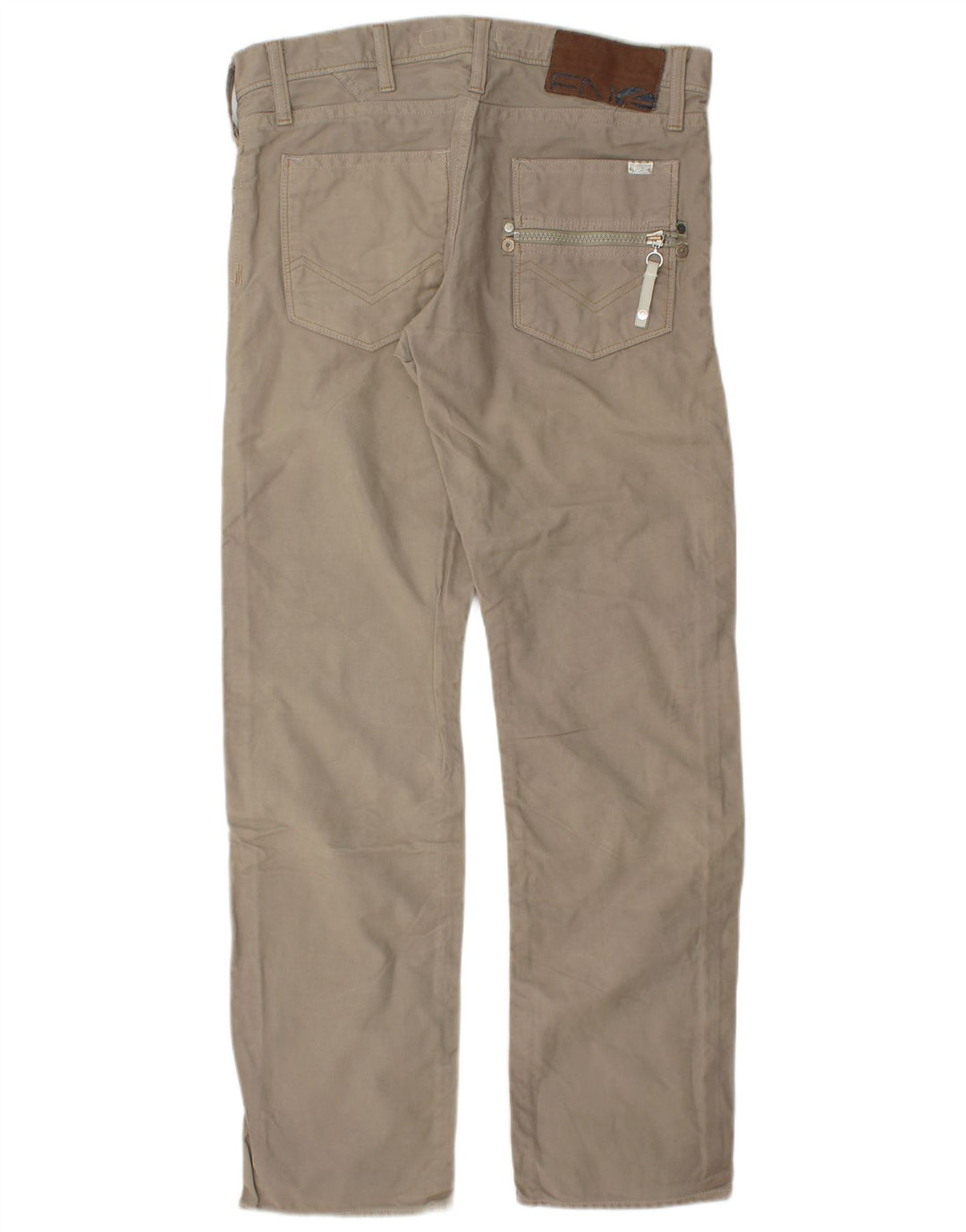 ENERGIE Herren Emerson Straight Casual Hose W33 L32 Beige Baumwolle