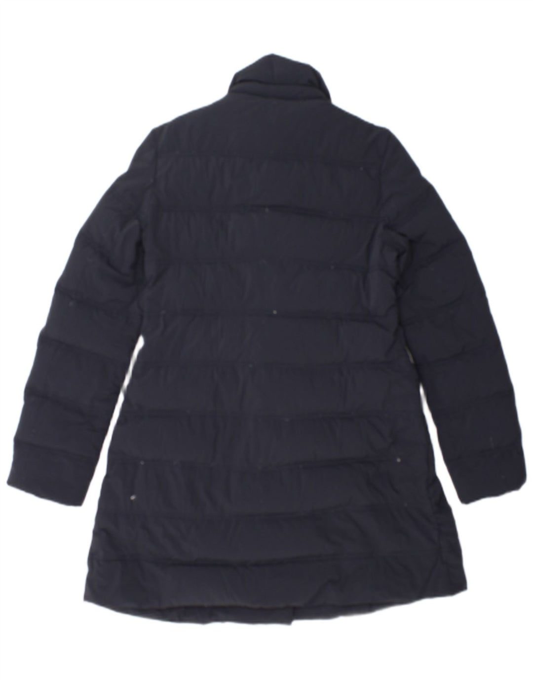 Aspesi Zweireihiger wattierter Damenmantel UK 10 Small Marineblau Polyamid