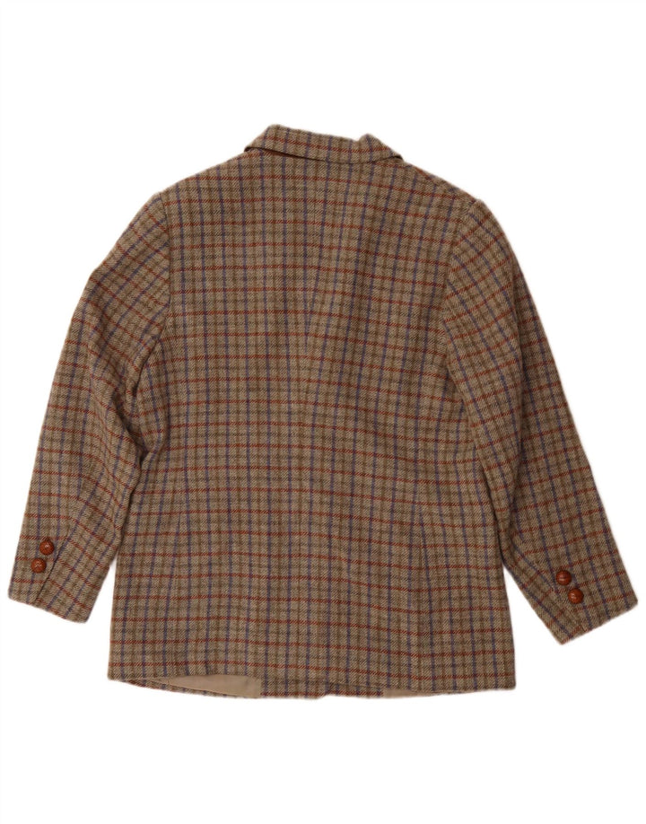 Bogner Damen-Blazer mit 3 Knöpfen, Gr. 14, groß, grün kariert