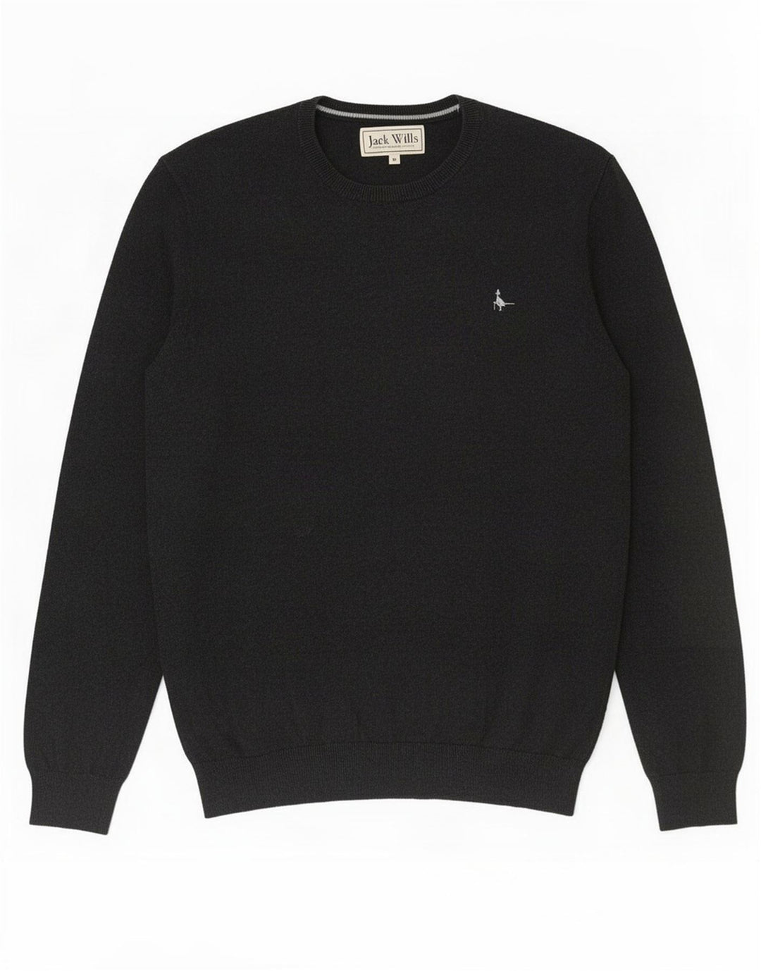 Jack Wills Herren-Pullover mit Rundhalsausschnitt aus mittelgrauer Baumwolle