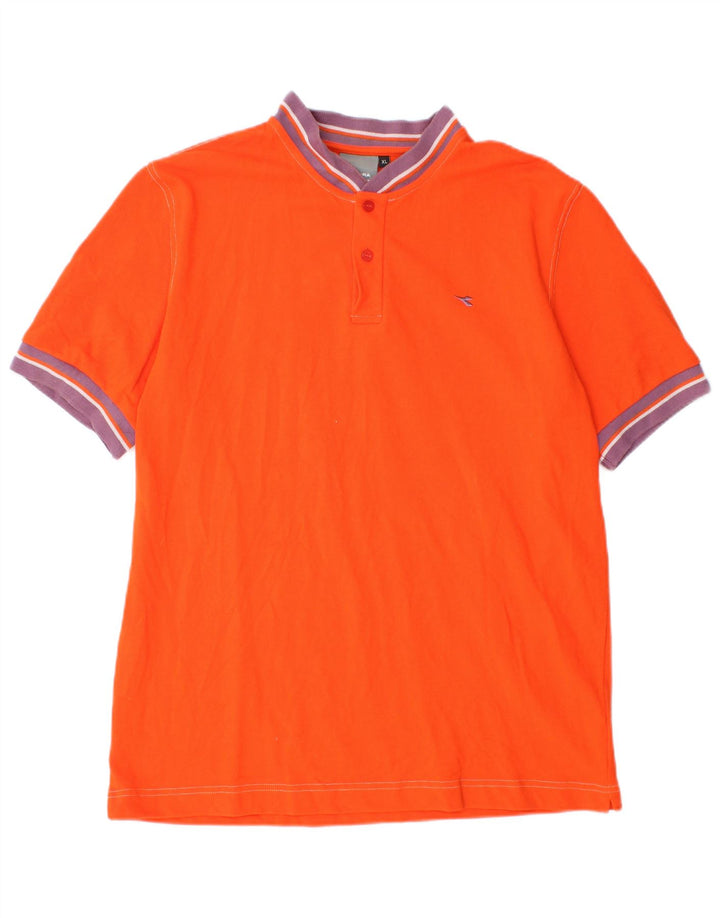 Diadora Herren Poloshirt XL Orange Baumwolle