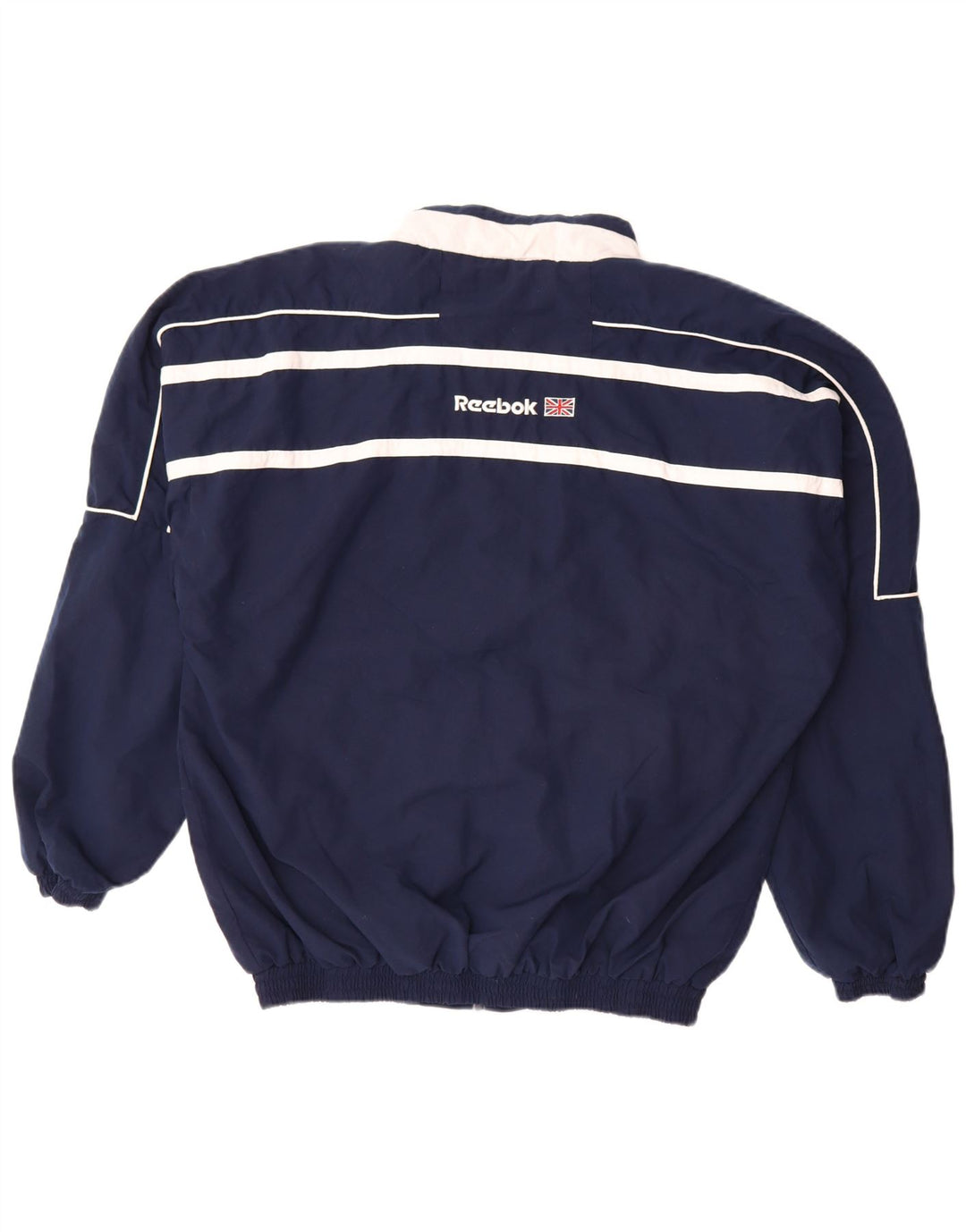 Reebok Herren-Trainingsanzug mit grafischem Oberteil, groß, Marineblau, Farbblock