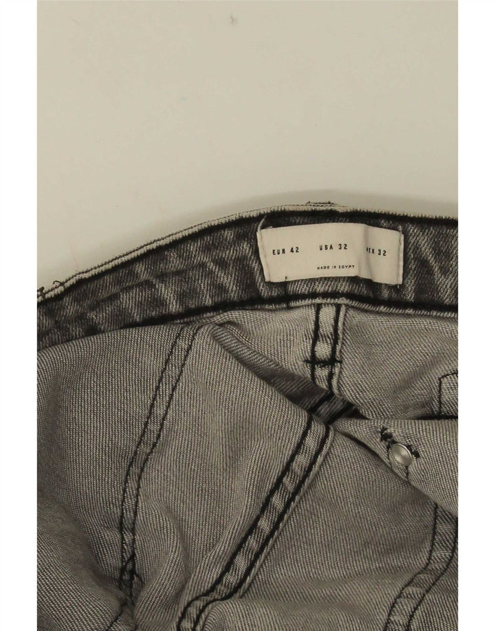 Zara Herren Distressed Slim Jeans EU 42 Large W32 L31 Grau