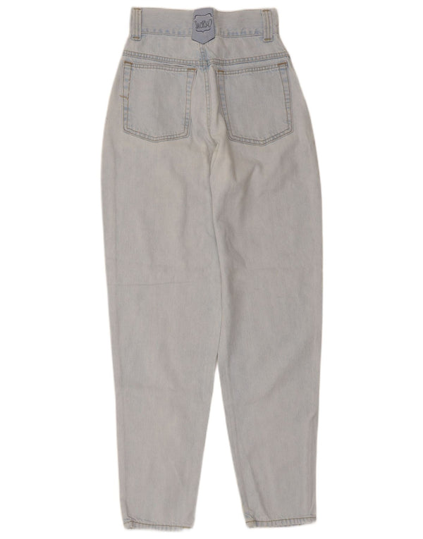 Jacky-O Damen High Waist Tapered Jeans W26 L30 Blaue Baumwolle
