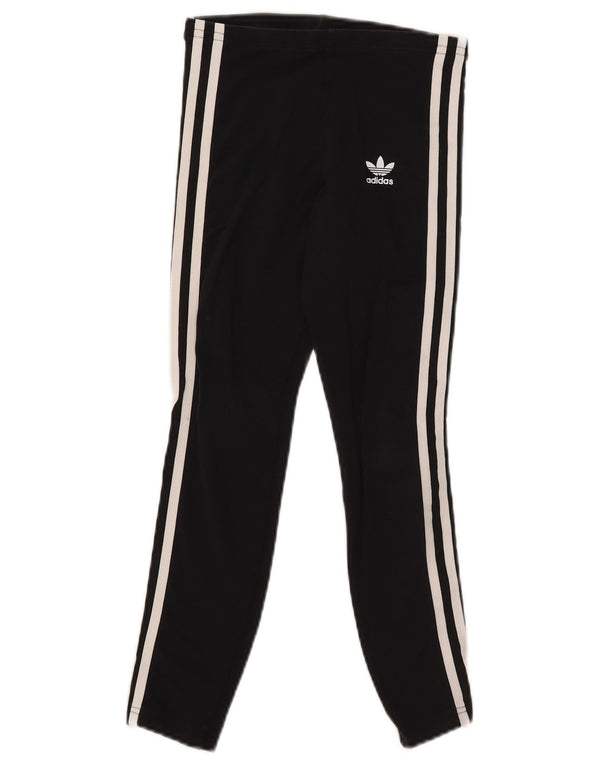 Adidas Mädchen-Leggings, 9–10 Jahre, schwarze Baumwolle