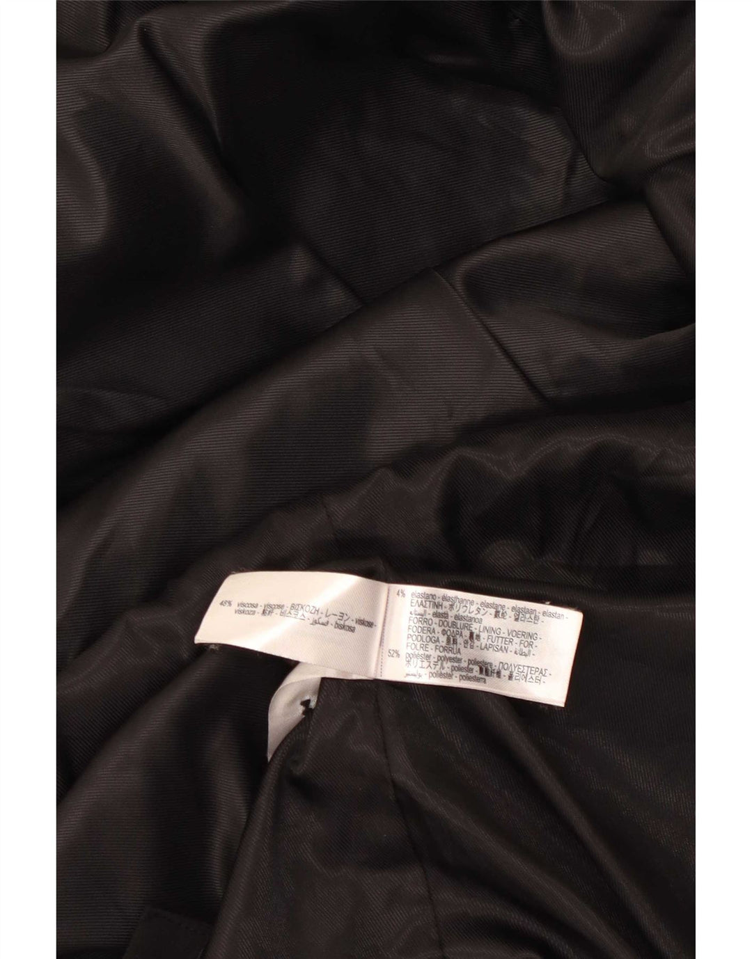 Zara Damen 2-Knopf-Blazerjacke UK 14 Mittelschwarze Viskose