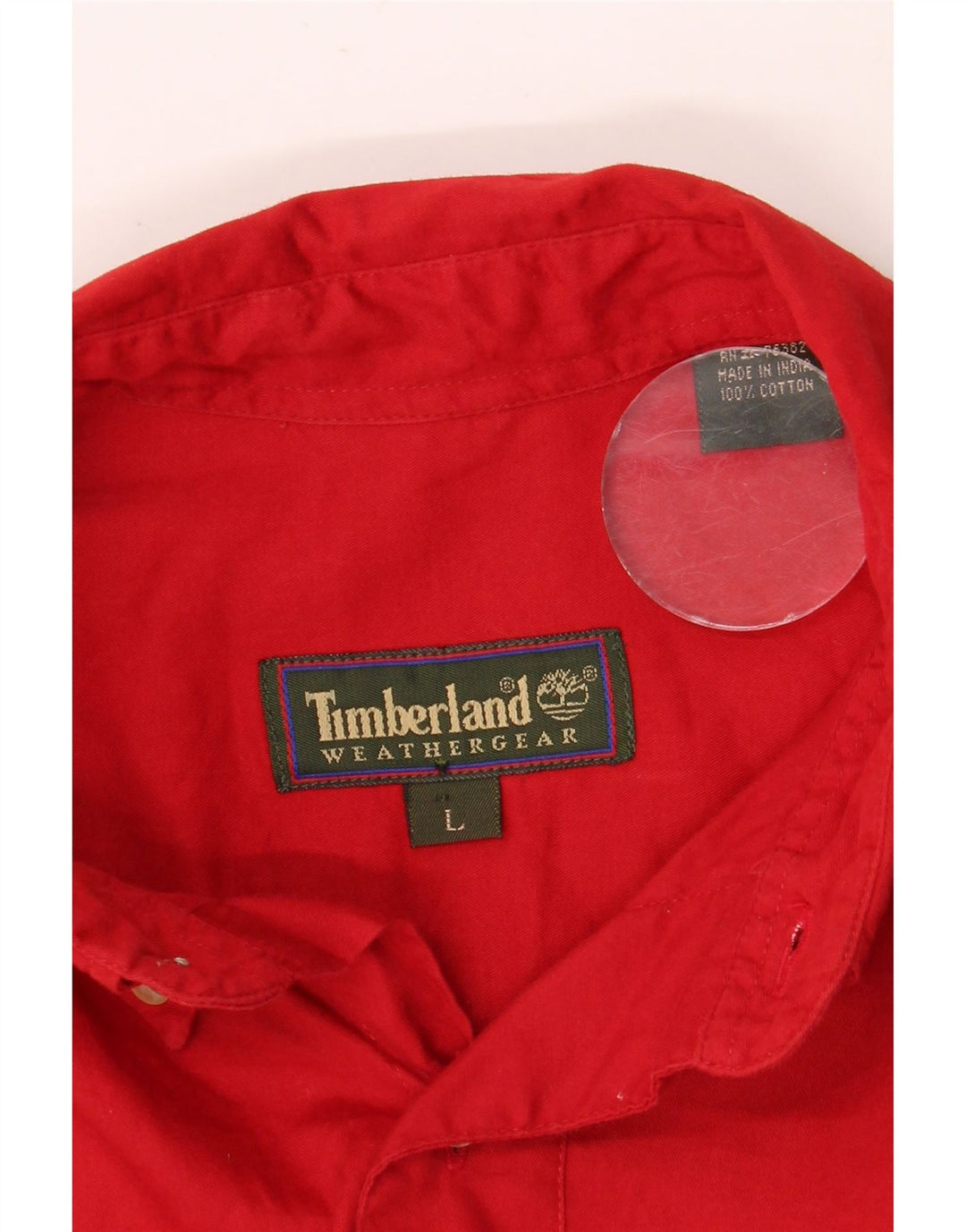 TIMBERLAND Herrenhemd Große rote Baumwolle