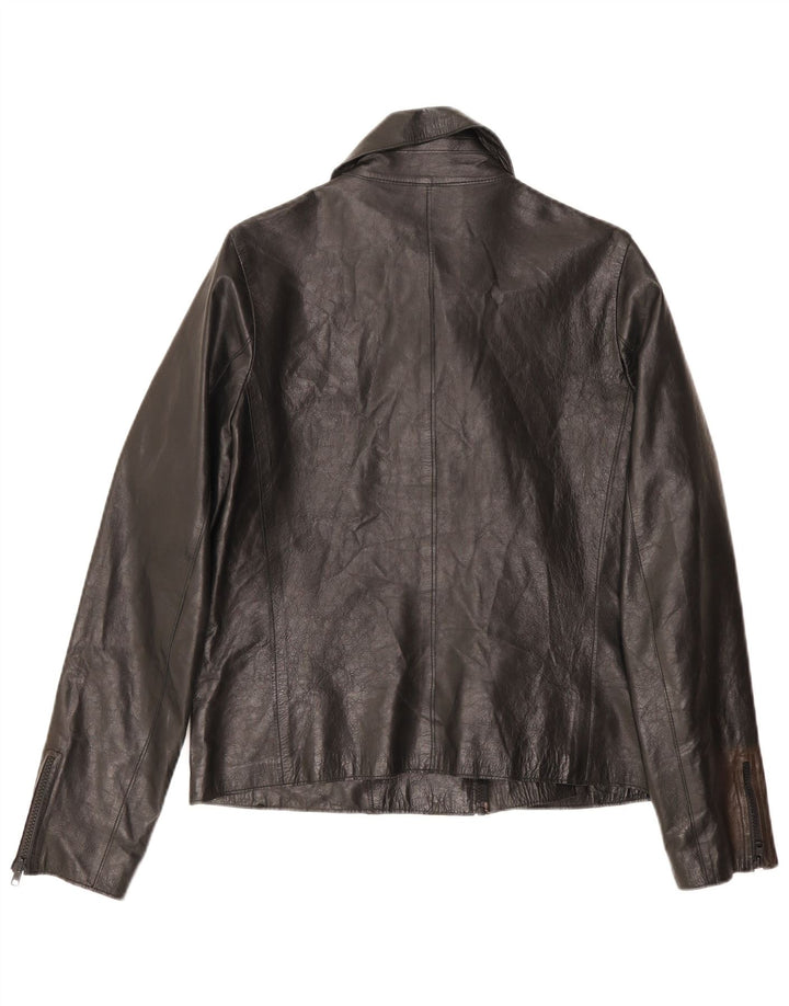 Vintage Herren Bikerjacke UK 34 XS Schwarz
