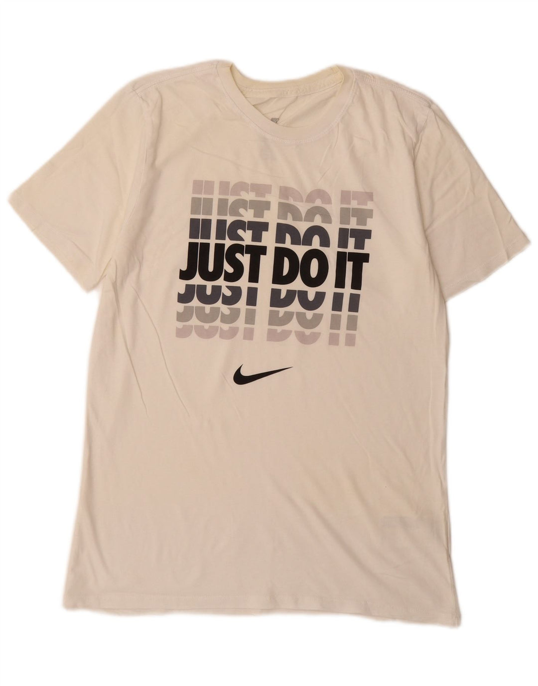 Nike Herren-T-Shirt mit sportlichem Schnitt und Grafik, mittelgroß, cremefarbene Baumwolle