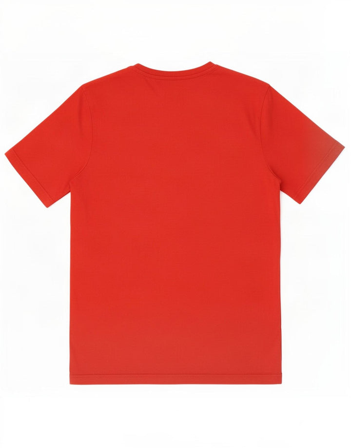 Puma Herren Grafik-T-Shirt-Oberteil aus mittelroter Baumwolle