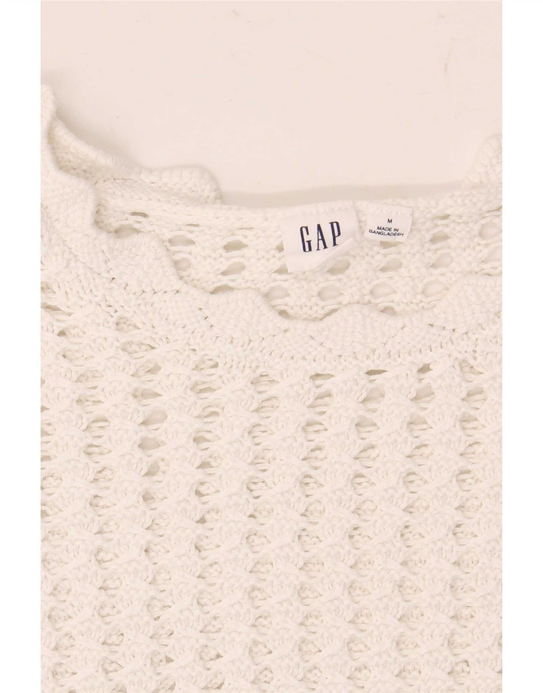 Gap Häkelblusenoberteil für Damen, UK 14, Mittelweiß