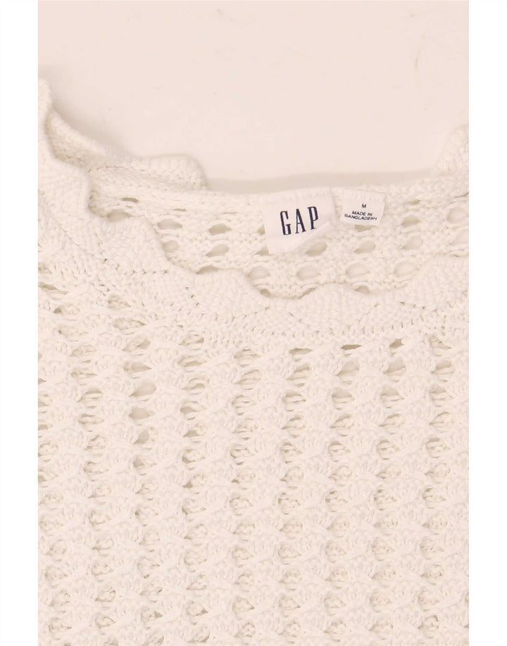 Gap Häkelblusenoberteil für Damen, UK 14, Mittelweiß