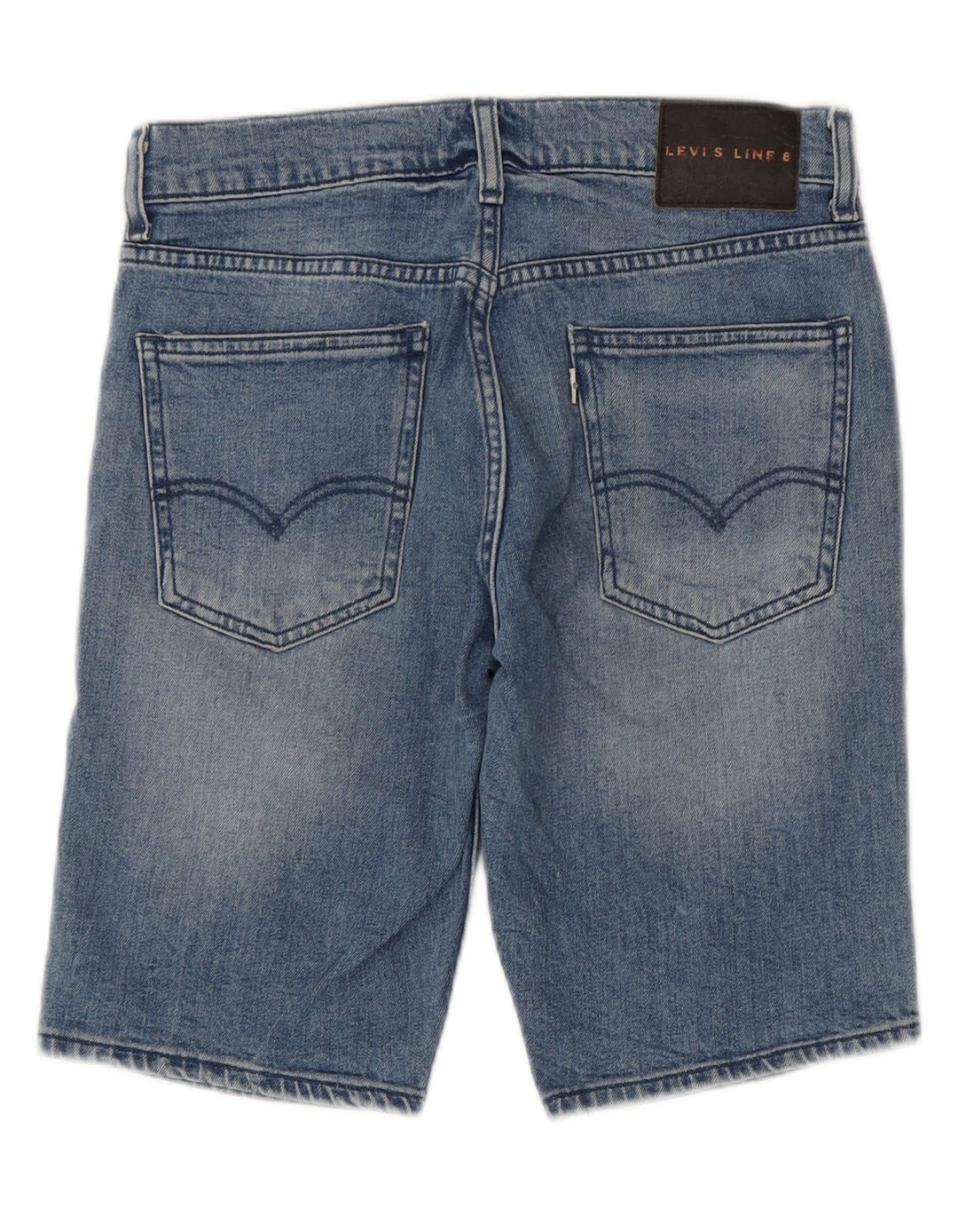 Levi's Damen Line 8 Jeansshorts W28 mittelblaue Baumwolle