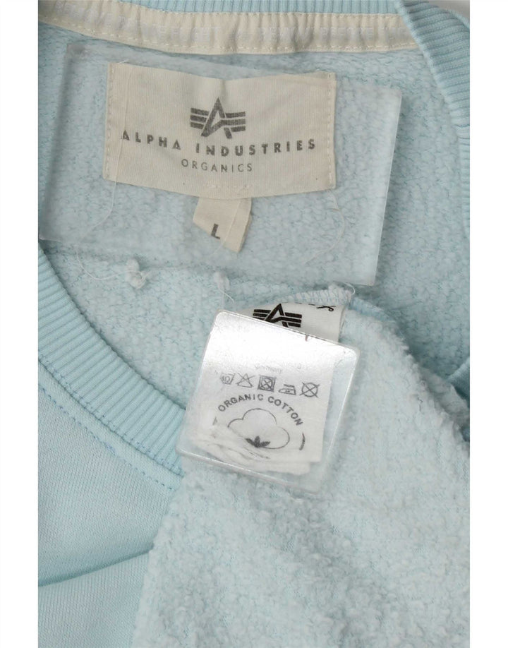 Alpha Industries Herren-Sweatshirt-Pullover, Größe L, Blau