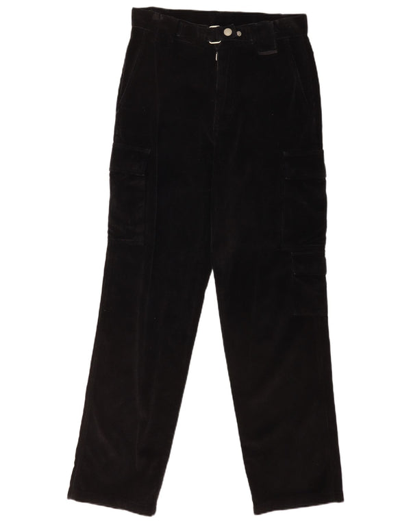 Belstaff Damen Cargo-Cordhose IT 46 Groß W30 L31 Schwarze Baumwolle