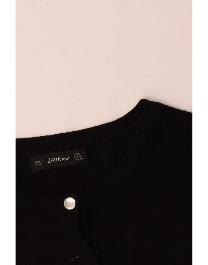 Zara Damen-Cardigan-Pullover UK 10 Small Schwarz