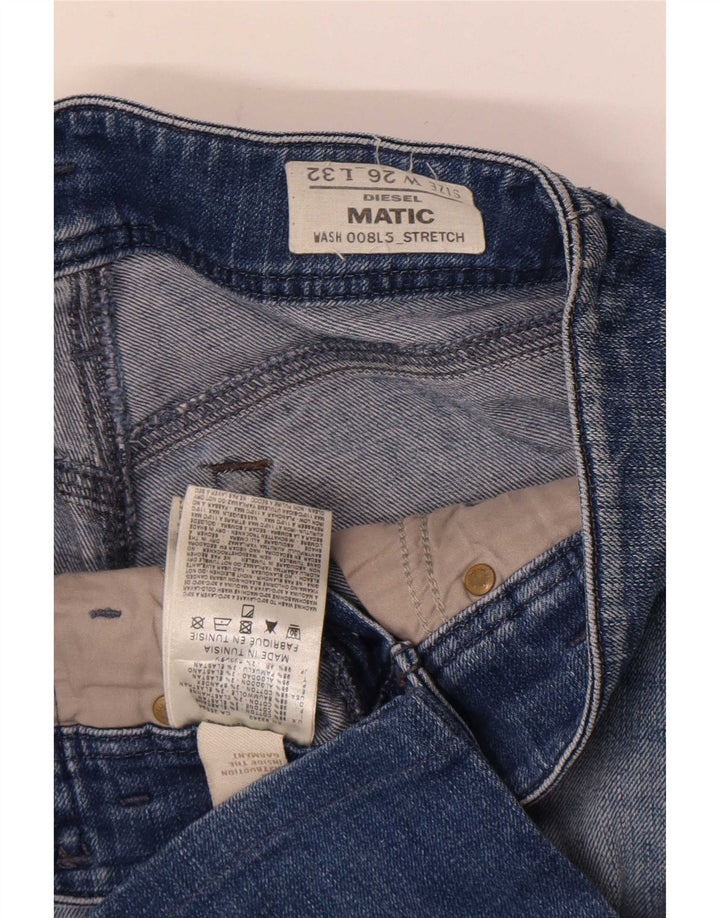 Diesel Damen Matic Slim Jeans W26 L28 Blaue Baumwolle
