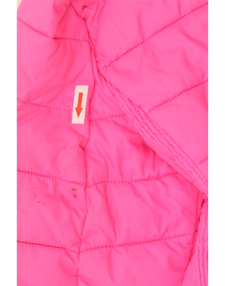 Superdry Wattierte Damenjacke mit Kapuze, UK 14, Größe L, Rosa, Polyester