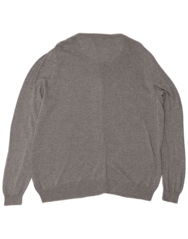 Marks & Spencer Damen-Cardigan-Pullover UK 20 2XL Graues Polyamid