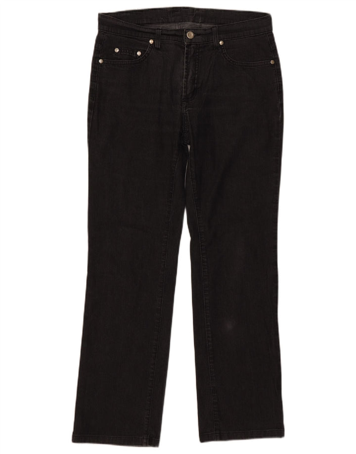 TRUSSARDI Damen Straight Jeans W25 L29 Schwarze Baumwolle