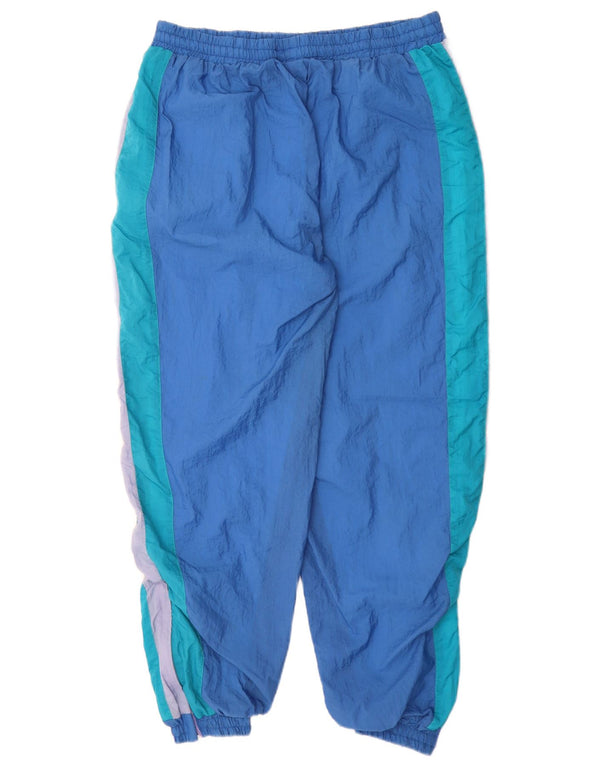 Vintage Herren Trainingshose Jogger XL Blau Colourblock Polyamid