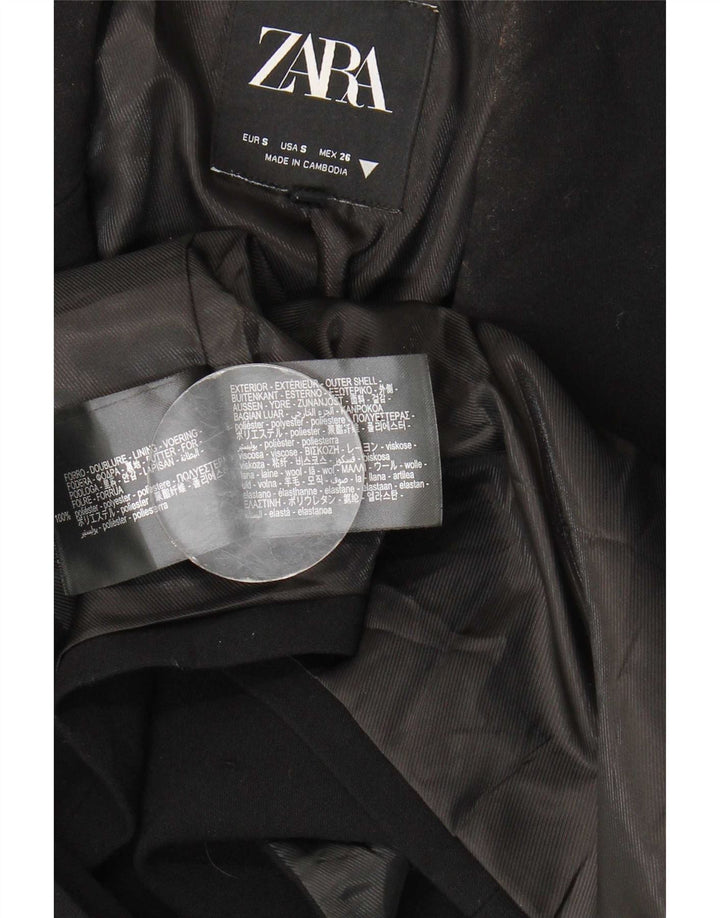 Zara Damen-Blazer mit 1 Knopf, übergroß, Gr. 10, Größe S, Schwarz, Polyester