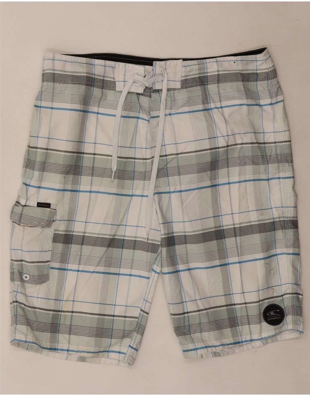 O'Neill Herren-Badeshorts, Mittelweiß, kariert, Polyester