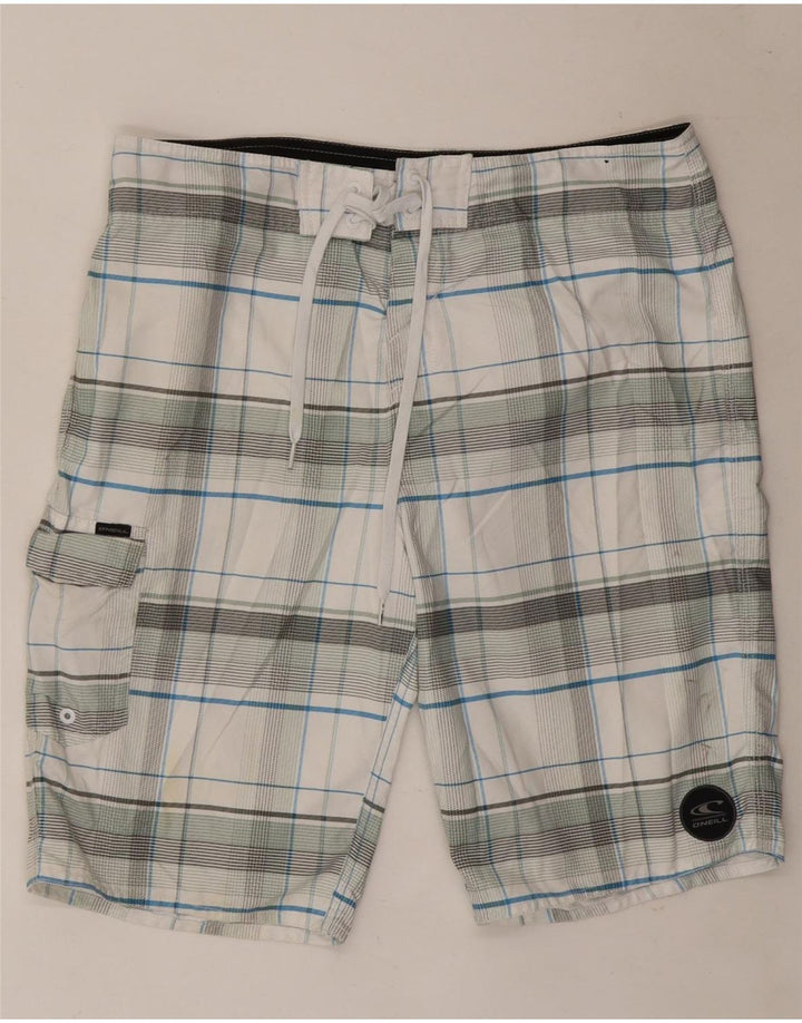 O'Neill Herren-Badeshorts, Mittelweiß, kariert, Polyester