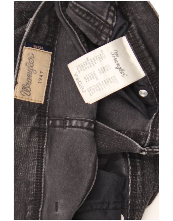Wrangler Herren Texas Stretch Straight Jeans W34 L32 Schwarze Baumwolle