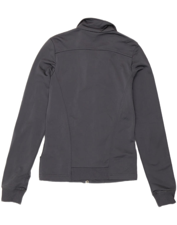 Adidas Damen-Trainingsanzugoberteil mit normaler Passform, UK 8, Größe S, grau, Polyester