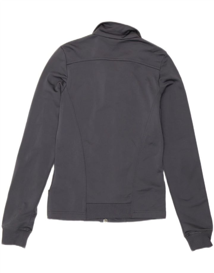 Adidas Damen-Trainingsanzugoberteil mit normaler Passform, UK 8, Größe S, grau, Polyester