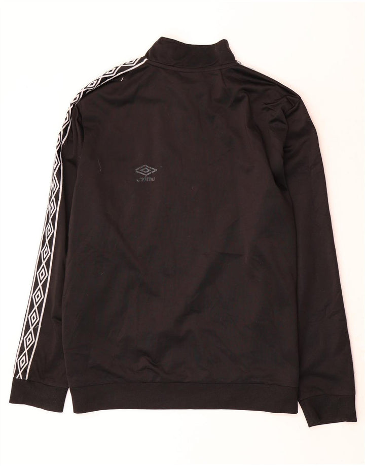 Umbro Herren-Trainingsanzug mit grafischem Pullover, 2XL, schwarzes, geometrisches Polyester