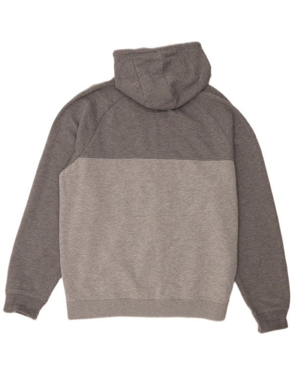Fila Herren-Kapuzenpullover mit Reißverschluss, 2XL, graue Farbblock-Baumwolle