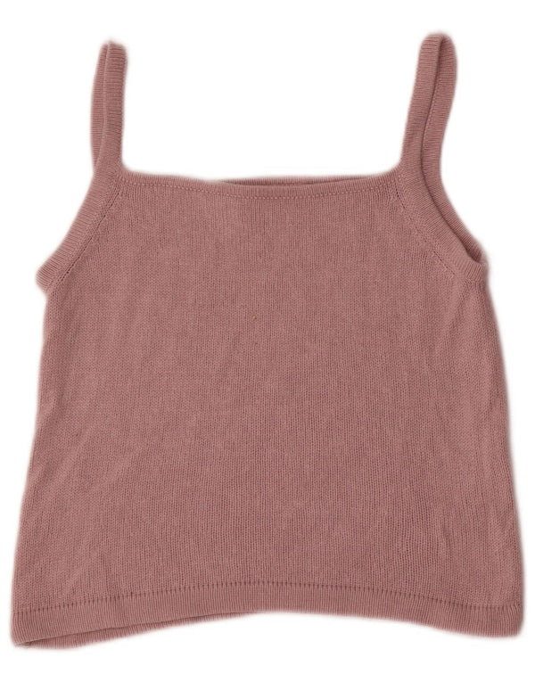 Marella Damen Crop Cami Top UK 12 Mittelrosa Seide