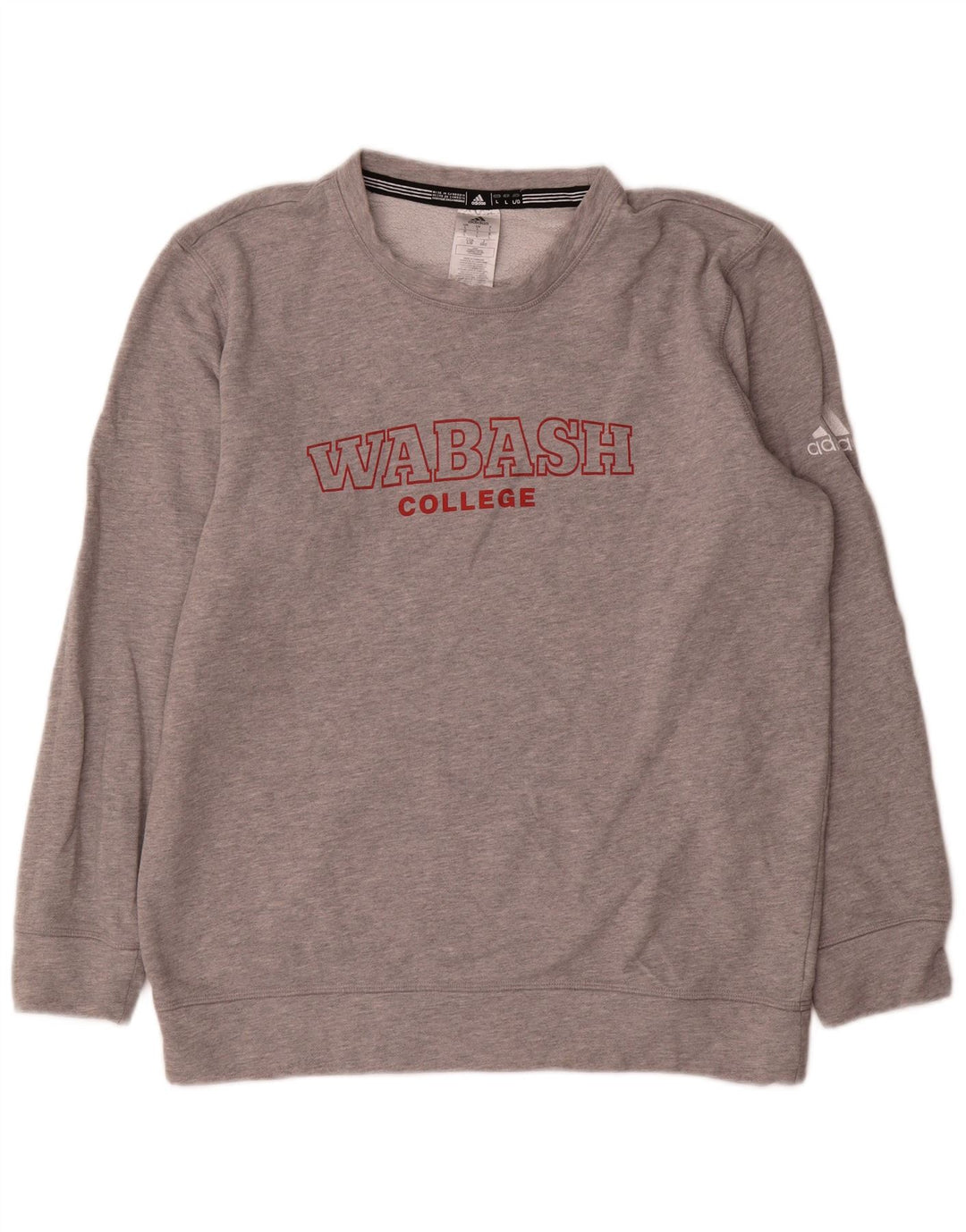 Adidas Herren Grafik-Sweatshirt-Pullover, große graue Baumwolle