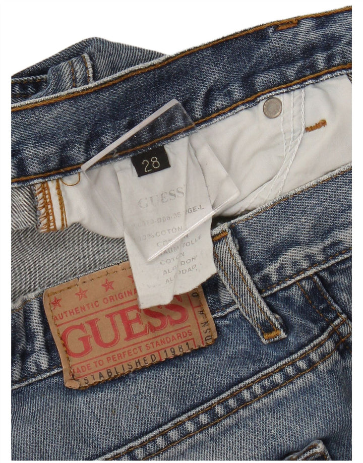 Guess Bootcut-Jeans für Damen, W28, L30, blaue Baumwolle