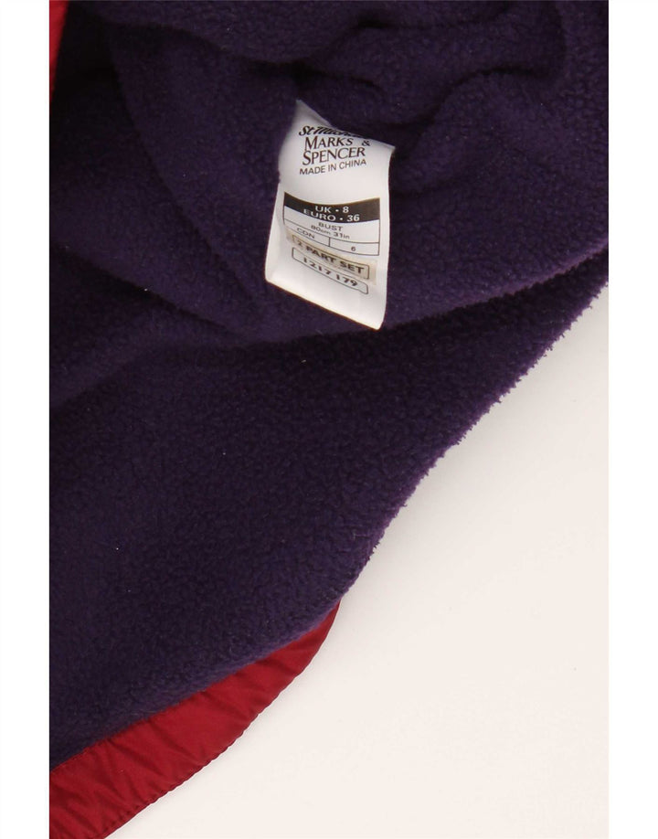 Marks & Spencer Damen St. Michael Wattierte Weste UK 8 Small Rot Polyester