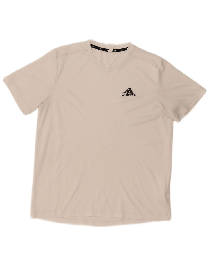 Adidas Herren Aeroready T-Shirt Top Mittelweißes Polyester