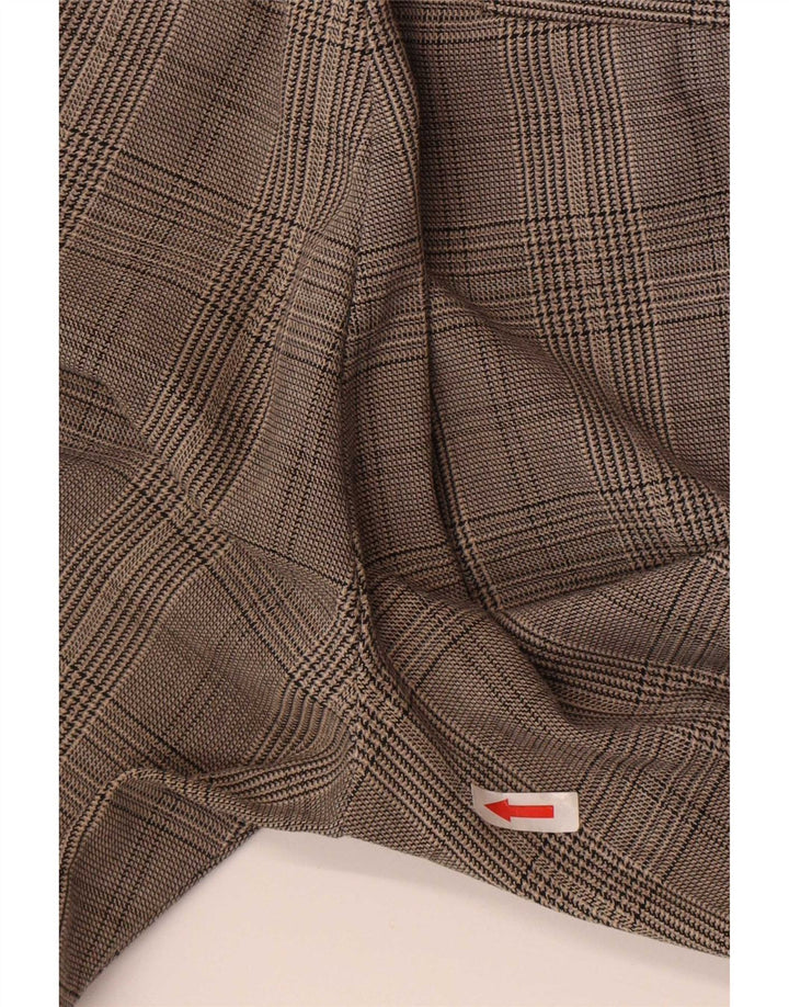 Zara Slim Chino-Hose für Damen, Größe S, W26, L25, grau kariert