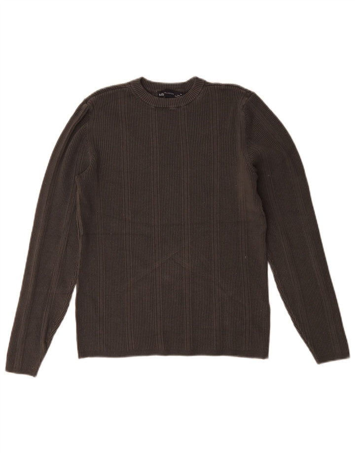 Marks & Spencer Damen Top Langarm UK 14 Mittelgraue Viskose