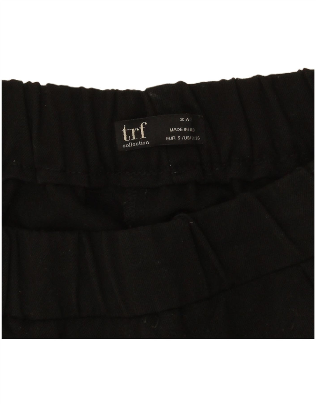 Schmale, verkürzte Hose für Damen von Zara, Größe S, W26, L24, Schwarz