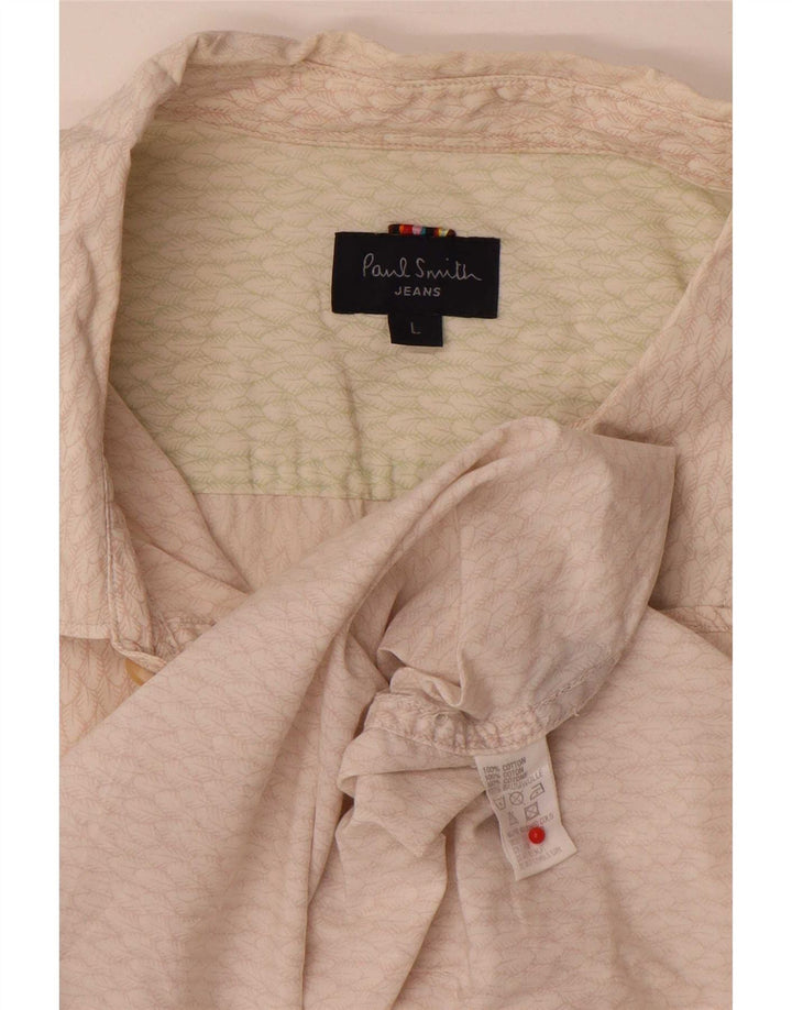 Paul Smith Herrenhemd, groß, beige Baumwolle