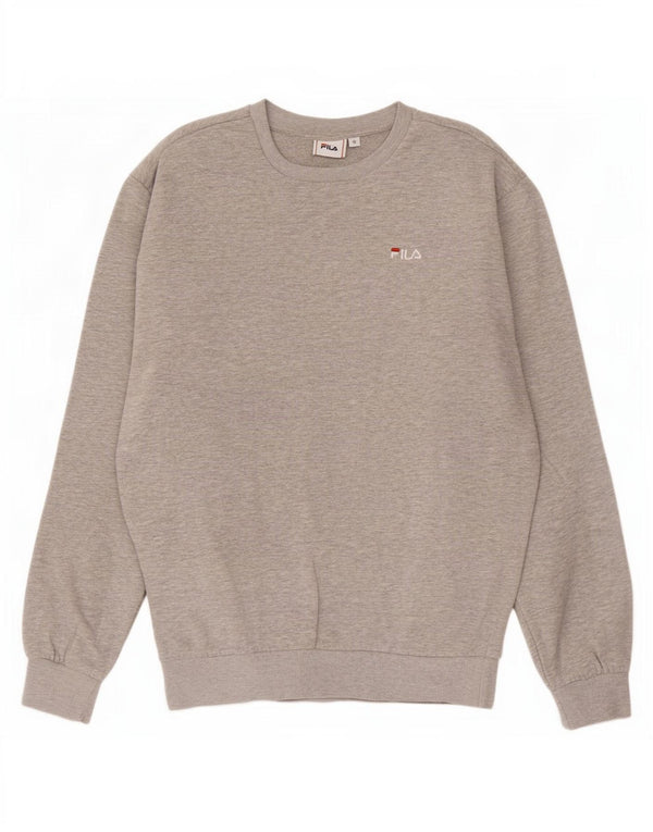 Fila Herren-Sweatshirt-Pullover, klein, grau gefleckte Baumwolle