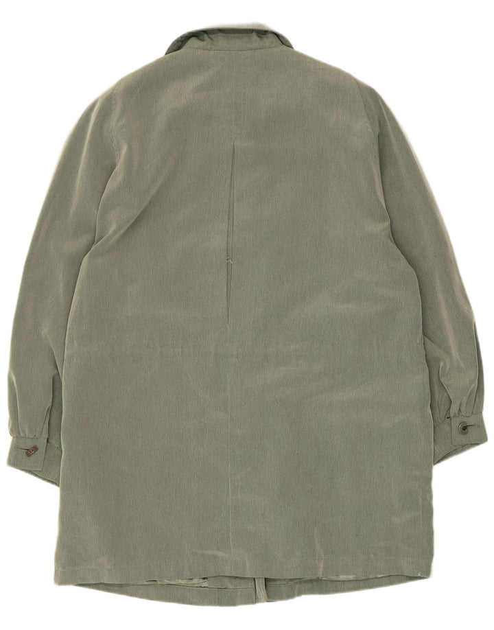 Vintage Damen Mantel UK 14 Großes grünes Polyester