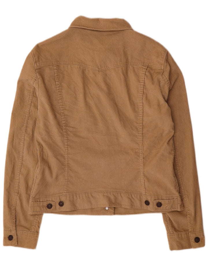 LEVI'S Damen Cordjacke UK 16 Large Beige Baumwolle