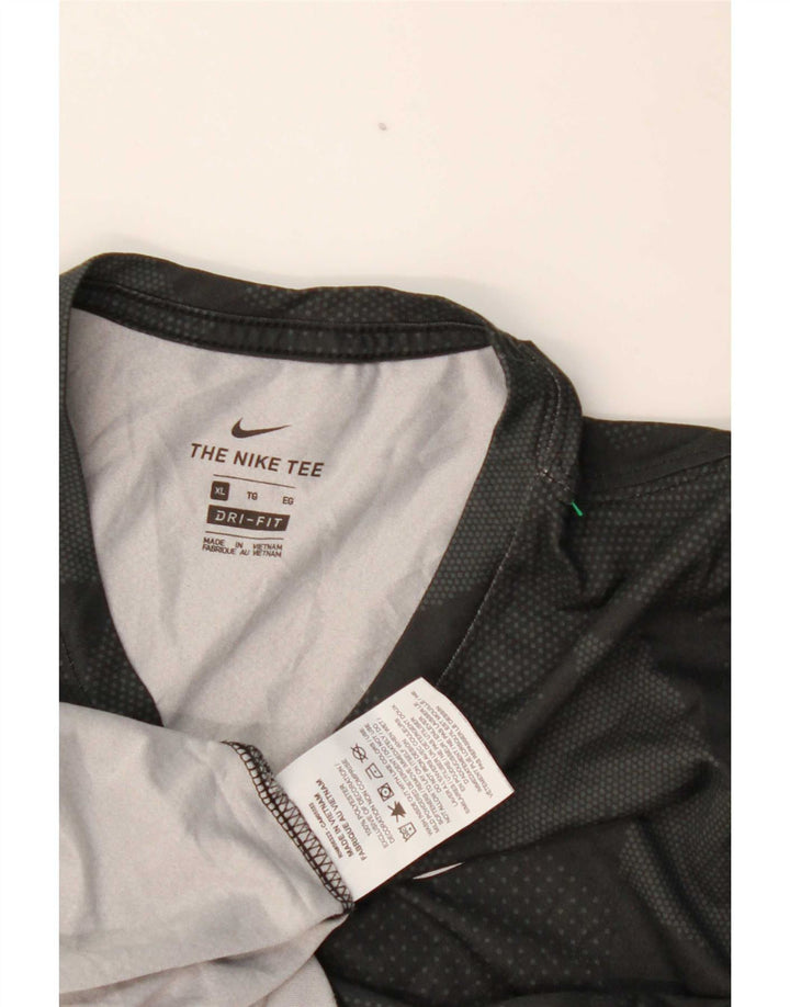 Nike Rafa T-Shirt für Jungen, 13–14 Jahre, XL, grau, geometrisch, Polyester
