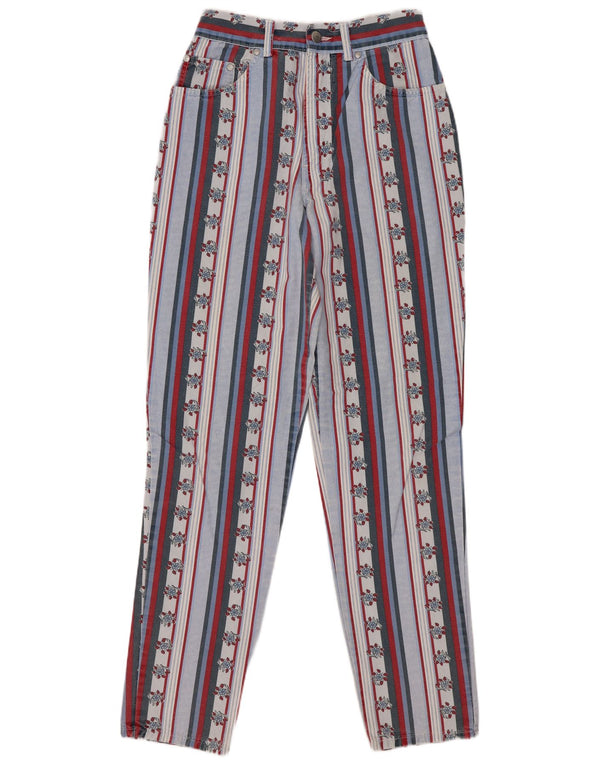 Vintage Womens High Waist Casual Trousers IT 42 Medium W28 L29 Multicoloure