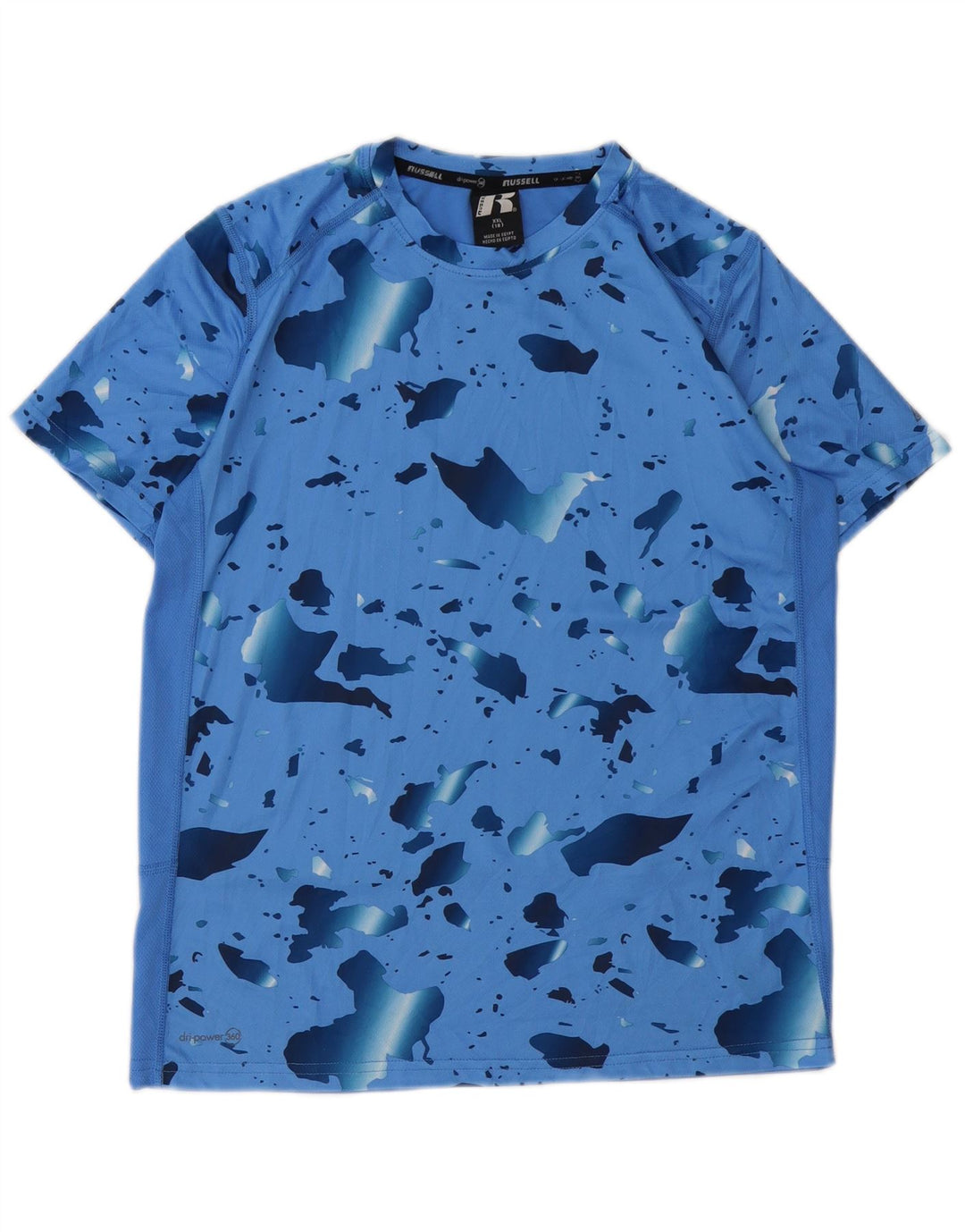 Russell Athletic Jungen Dri-Power T-Shirt Top 15–16 Jahre 2XL Blau Polyester